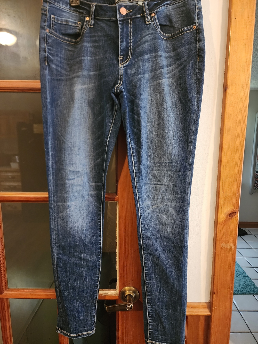 BKE Women's Dark Blue Skinny Jeans
